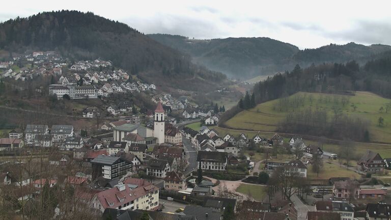 Dieses Bild zeigt eine Webcam-Aufnahme von Ottenhöfen, aufgenommen am Sonntag, den 01.02.2026 um 11:00 Uhr