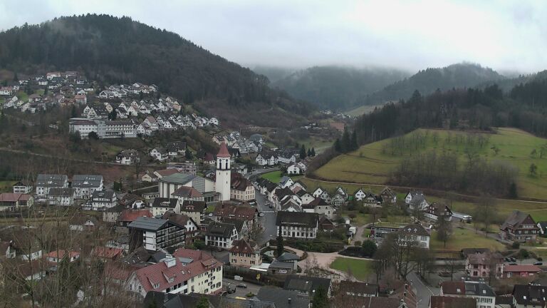 Dieses Bild zeigt eine Webcam-Aufnahme von Ottenhöfen, aufgenommen am Freitag, den 20.02.2026 um 12:50 Uhr