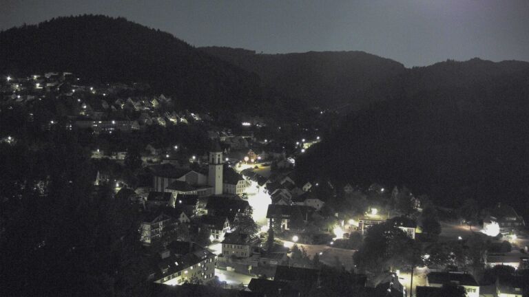 Dieses Bild zeigt eine Webcam-Aufnahme von Ottenhöfen, aufgenommen am Mittwoch, den 29.07.2026 um 01:00 Uhr