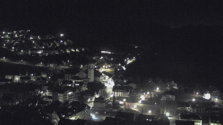 Dieses Bild zeigt eine Webcam-Aufnahme von Ottenhöfen, aufgenommen am Sonntag, den 08.02.2026 um 23:30 Uhr