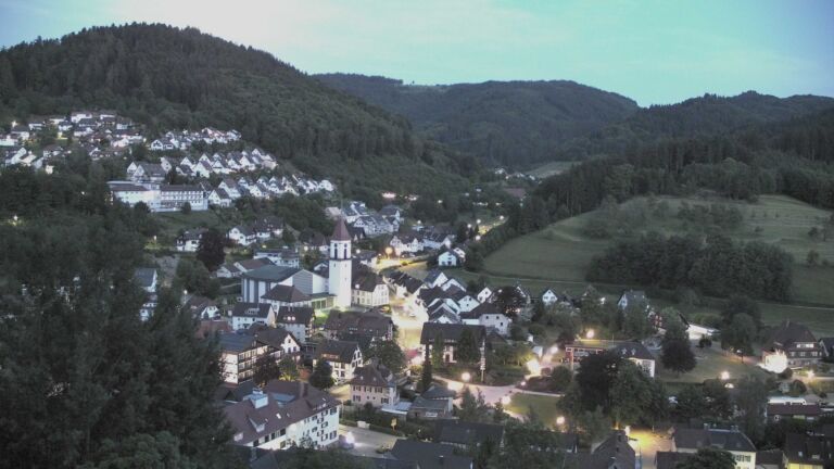 Dieses Bild zeigt eine Webcam-Aufnahme von Ottenhöfen, aufgenommen am Freitag, den 29.05.2026 um 22:00 Uhr