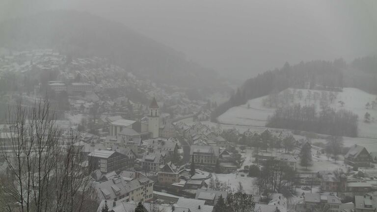 Dieses Bild zeigt eine Webcam-Aufnahme von Ottenhöfen, aufgenommen am Samstag, den 10.01.2026 um 10:10 Uhr