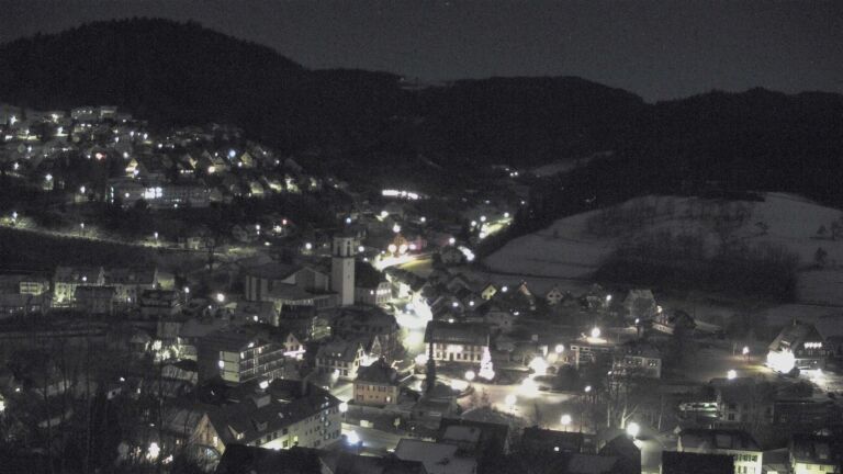 Dieses Bild zeigt eine Webcam-Aufnahme von Ottenhöfen, aufgenommen am Mittwoch, den 31.12.2025 um 00:00 Uhr