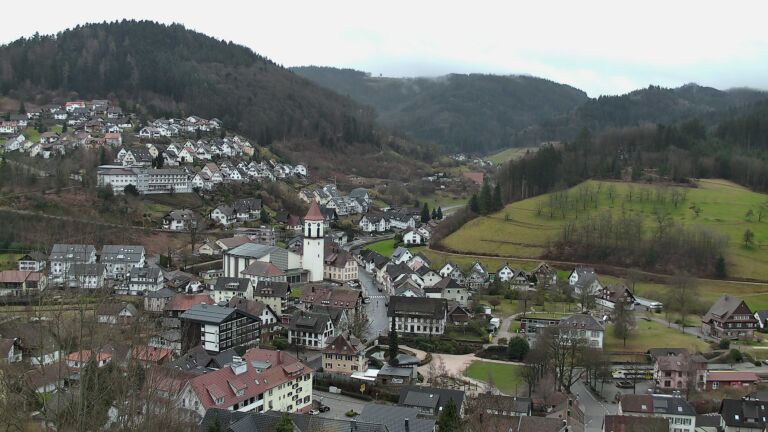 Dieses Bild zeigt eine Webcam-Aufnahme von Ottenhöfen, aufgenommen am Samstag, den 21.02.2026 um 09:10 Uhr