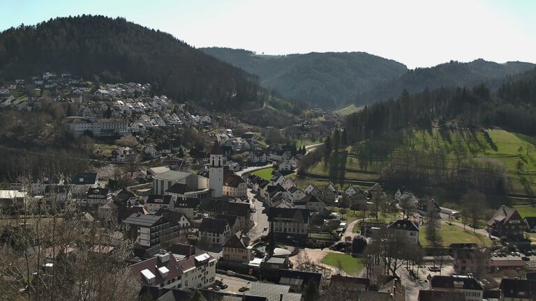 Dieses Bild zeigt eine Webcam-Aufnahme von Ottenhöfen, aufgenommen am Montag, den 02.03.2026 um 12:10 Uhr