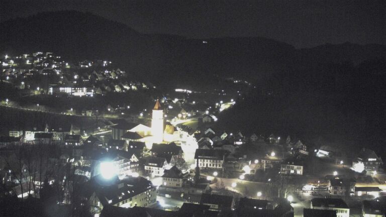 Dieses Bild zeigt eine Webcam-Aufnahme von Ottenhöfen, aufgenommen am Montag, den 09.02.2026 um 19:00 Uhr