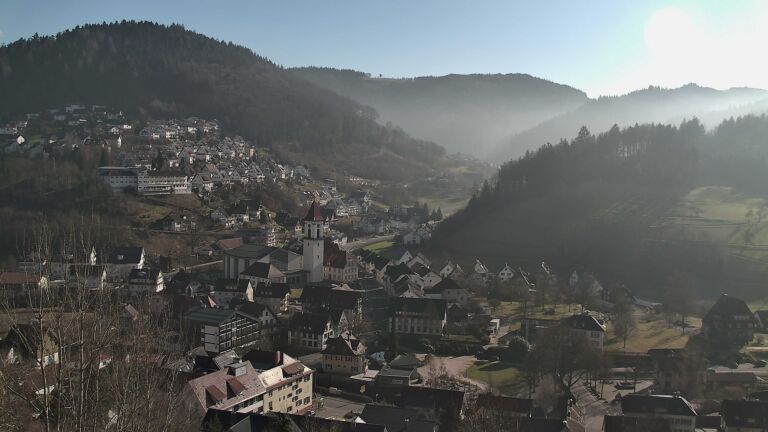 Dieses Bild zeigt eine Webcam-Aufnahme von Ottenhöfen, aufgenommen am Donnerstag, den 05.02.2026 um 14:20 Uhr