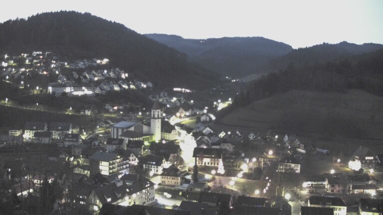 Dieses Bild zeigt eine Webcam-Aufnahme von Ottenhöfen, aufgenommen am Sonntag, den 21.12.2025 um 07:30 Uhr