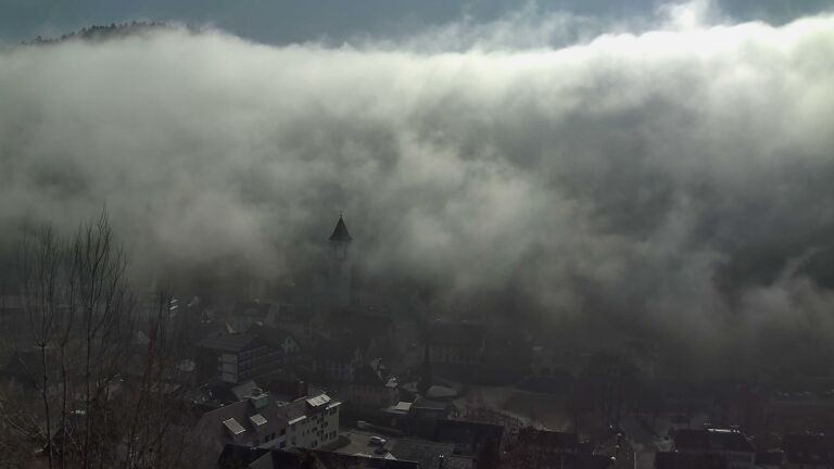 Dieses Bild zeigt eine Webcam-Aufnahme von Ottenhöfen, aufgenommen am Sonntag, den 08.02.2026 um 12:30 Uhr