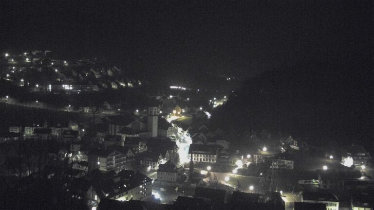 Dieses Bild zeigt eine Webcam-Aufnahme von Ottenhöfen, aufgenommen am Montag, den 23.02.2026 um 01:00 Uhr