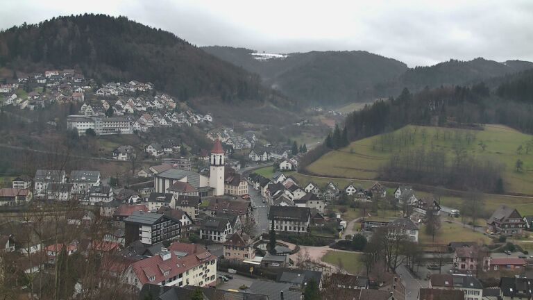 Dieses Bild zeigt eine Webcam-Aufnahme von Ottenhöfen, aufgenommen am Freitag, den 30.01.2026 um 14:50 Uhr