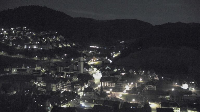 Dieses Bild zeigt eine Webcam-Aufnahme von Ottenhöfen, aufgenommen am Freitag, den 27.02.2026 um 23:00 Uhr