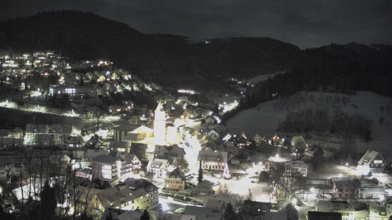 Dieses Bild zeigt eine Webcam-Aufnahme von Ottenhöfen, aufgenommen am Sonntag, den 04.01.2026 um 20:10 Uhr