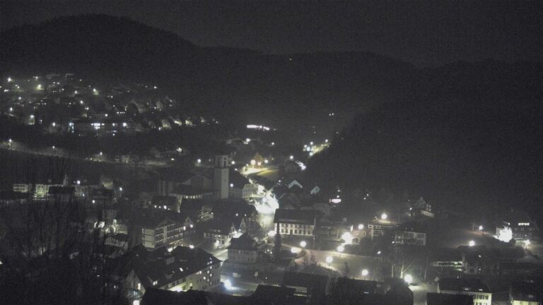 Dieses Bild zeigt eine Webcam-Aufnahme von Ottenhöfen, aufgenommen am Donnerstag, den 05.02.2026 um 23:00 Uhr