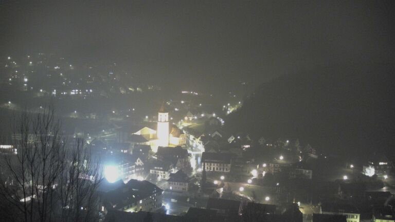 Dieses Bild zeigt eine Webcam-Aufnahme von Ottenhöfen, aufgenommen am Samstag, den 28.03.2026 um 20:30 Uhr