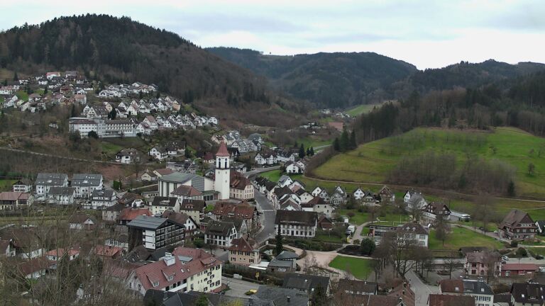 Dieses Bild zeigt eine Webcam-Aufnahme von Ottenhöfen, aufgenommen am Montag, den 16.03.2026 um 09:10 Uhr