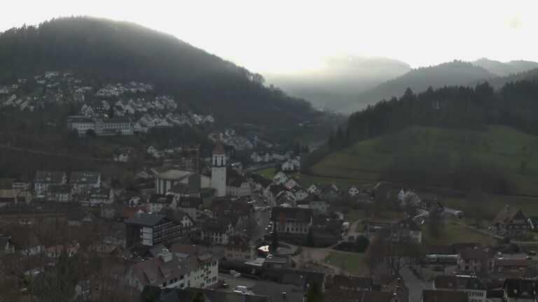 Dieses Bild zeigt eine Webcam-Aufnahme von Ottenhöfen, aufgenommen am Dienstag, den 23.12.2025 um 09:50 Uhr