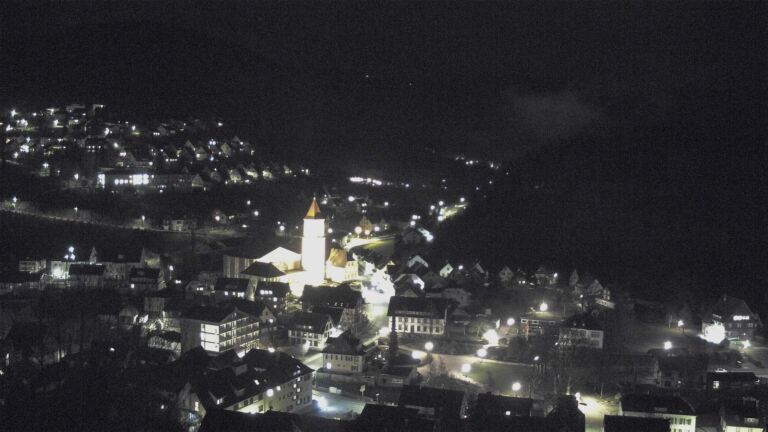 Dieses Bild zeigt eine Webcam-Aufnahme von Ottenhöfen, aufgenommen am Samstag, den 14.03.2026 um 21:00 Uhr