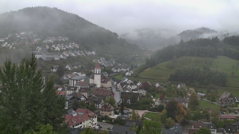 Dieses Bild zeigt eine Webcam-Aufnahme von Ottenhöfen, aufgenommen am Mittwoch, den 21.10.2026 um 09:00 Uhr