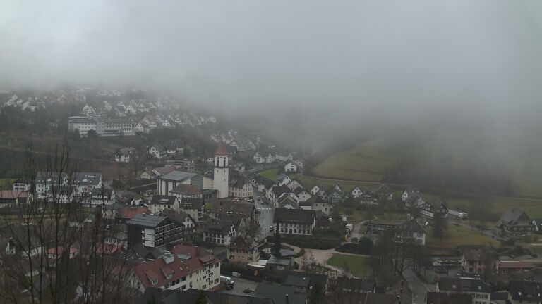 Dieses Bild zeigt eine Webcam-Aufnahme von Ottenhöfen, aufgenommen am Samstag, den 14.02.2026 um 12:40 Uhr