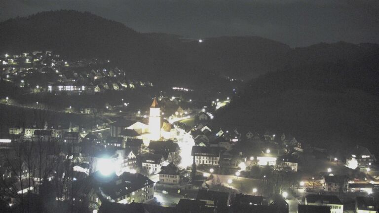 Dieses Bild zeigt eine Webcam-Aufnahme von Ottenhöfen, aufgenommen am Donnerstag, den 29.01.2026 um 20:00 Uhr