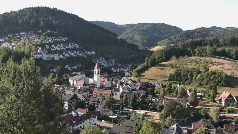 Dieses Bild zeigt eine Webcam-Aufnahme von Ottenhöfen, aufgenommen am Freitag, den 07.08.2026 um 08:20 Uhr