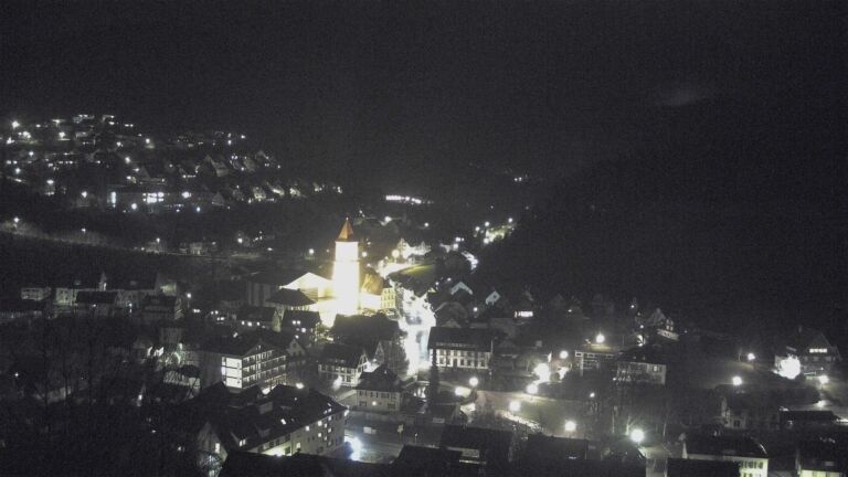 Dieses Bild zeigt eine Webcam-Aufnahme von Ottenhöfen, aufgenommen am Donnerstag, den 12.02.2026 um 22:00 Uhr