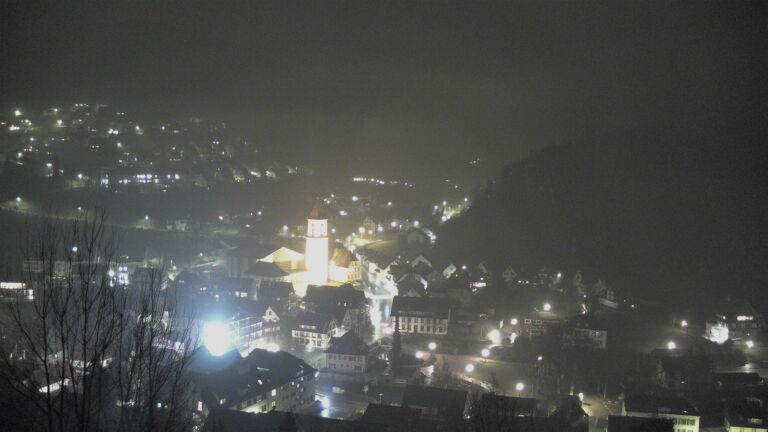 Dieses Bild zeigt eine Webcam-Aufnahme von Ottenhöfen, aufgenommen am Samstag, den 28.03.2026 um 20:10 Uhr