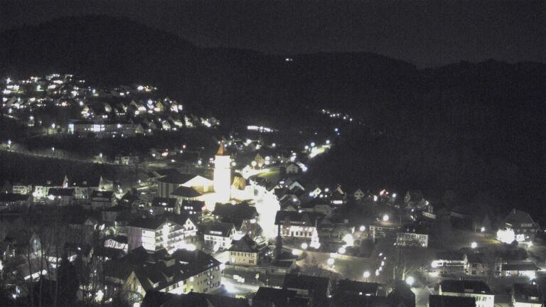 Dieses Bild zeigt eine Webcam-Aufnahme von Ottenhöfen, aufgenommen am Samstag, den 20.12.2025 um 19:50 Uhr