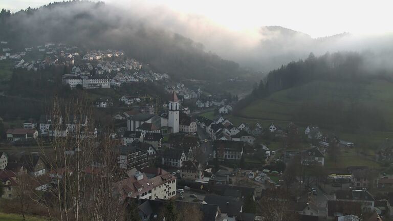 Dieses Bild zeigt eine Webcam-Aufnahme von Ottenhöfen, aufgenommen am Freitag, den 12.12.2025 um 15:20 Uhr