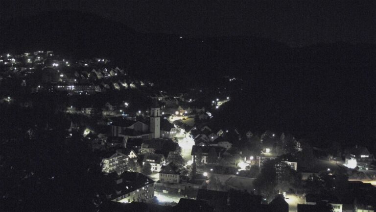 Dieses Bild zeigt eine Webcam-Aufnahme von Ottenhöfen, aufgenommen am Samstag, den 10.10.2026 um 23:00 Uhr