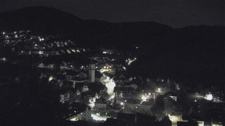 Dieses Bild zeigt eine Webcam-Aufnahme von Ottenhöfen, aufgenommen am Samstag, den 03.10.2026 um 00:30 Uhr