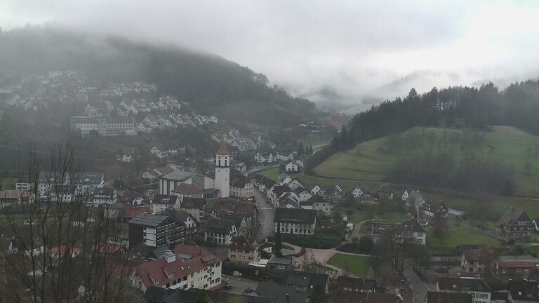 Dieses Bild zeigt eine Webcam-Aufnahme von Ottenhöfen, aufgenommen am Sonntag, den 29.03.2026 um 08:30 Uhr