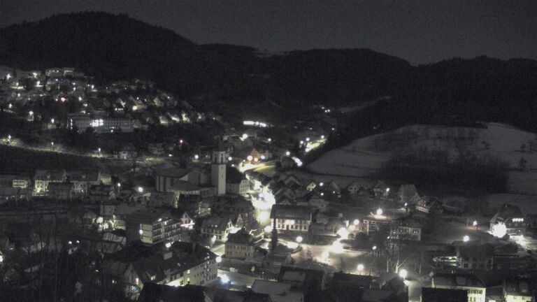 Dieses Bild zeigt eine Webcam-Aufnahme von Ottenhöfen, aufgenommen am Mittwoch, den 31.12.2025 um 01:00 Uhr