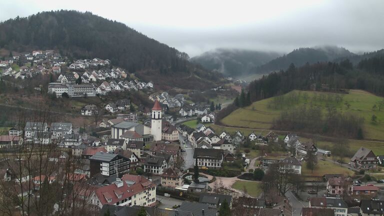 Dieses Bild zeigt eine Webcam-Aufnahme von Ottenhöfen, aufgenommen am Montag, den 26.01.2026 um 11:00 Uhr