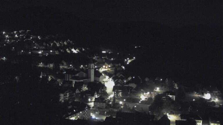 Dieses Bild zeigt eine Webcam-Aufnahme von Ottenhöfen, aufgenommen am Samstag, den 19.09.2026 um 01:30 Uhr