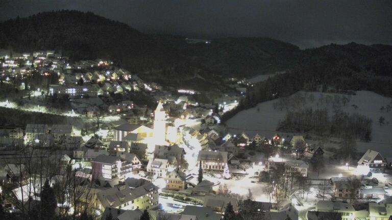 Dieses Bild zeigt eine Webcam-Aufnahme von Ottenhöfen, aufgenommen am Samstag, den 03.01.2026 um 20:00 Uhr