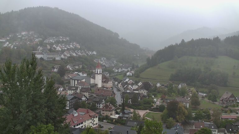 Dieses Bild zeigt eine Webcam-Aufnahme von Ottenhöfen, aufgenommen am Samstag, den 10.10.2026 um 08:50 Uhr