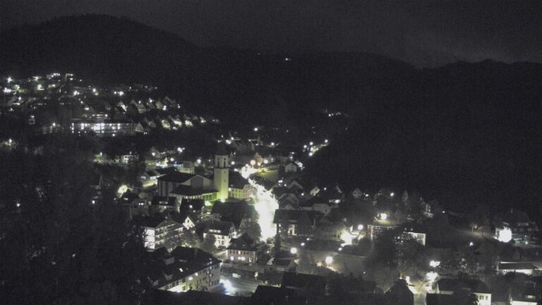 Dieses Bild zeigt eine Webcam-Aufnahme von Ottenhöfen, aufgenommen am Samstag, den 24.10.2026 um 20:50 Uhr