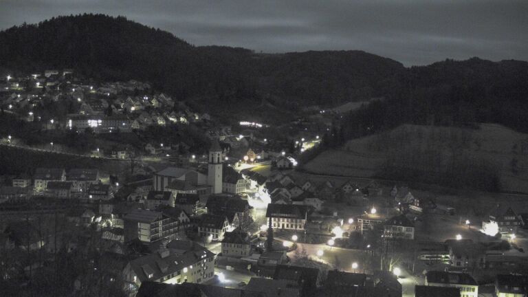 Dieses Bild zeigt eine Webcam-Aufnahme von Ottenhöfen, aufgenommen am Montag, den 02.02.2026 um 00:30 Uhr