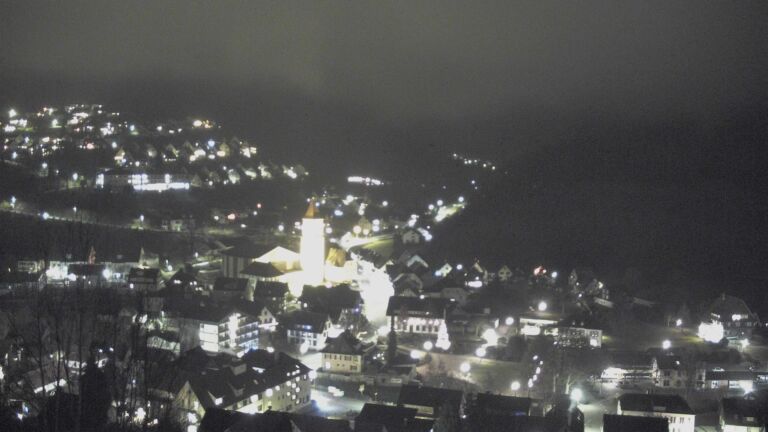Dieses Bild zeigt eine Webcam-Aufnahme von Ottenhöfen, aufgenommen am Montag, den 22.12.2025 um 19:30 Uhr