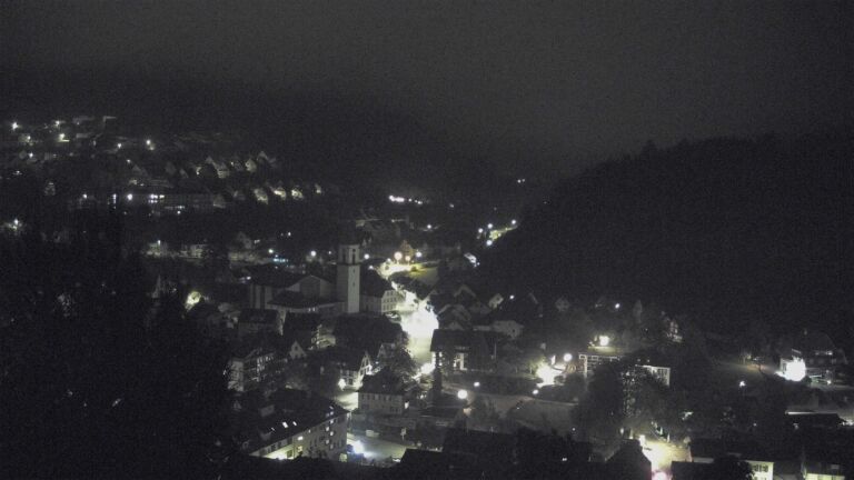 Dieses Bild zeigt eine Webcam-Aufnahme von Ottenhöfen, aufgenommen am Montag, den 19.10.2026 um 03:30 Uhr