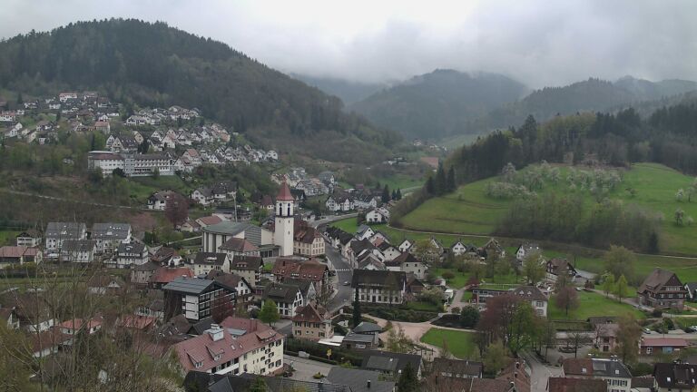 Dieses Bild zeigt eine Webcam-Aufnahme von Ottenhöfen, aufgenommen am Dienstag, den 14.04.2026 um 12:50 Uhr