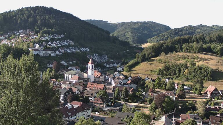 Dieses Bild zeigt eine Webcam-Aufnahme von Ottenhöfen, aufgenommen am Mittwoch, den 22.07.2026 um 07:50 Uhr