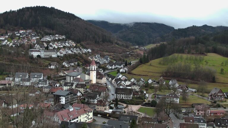 Dieses Bild zeigt eine Webcam-Aufnahme von Ottenhöfen, aufgenommen am Samstag, den 21.02.2026 um 17:40 Uhr