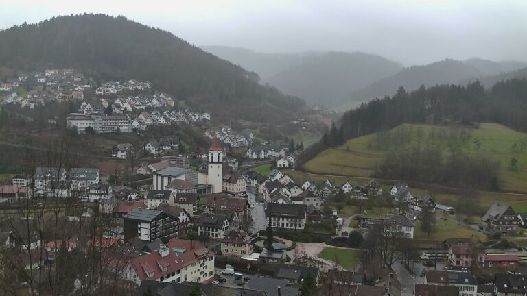 Dieses Bild zeigt eine Webcam-Aufnahme von Ottenhöfen, aufgenommen am Samstag, den 21.02.2026 um 09:40 Uhr