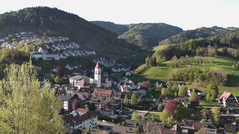 Dieses Bild zeigt eine Webcam-Aufnahme von Ottenhöfen, aufgenommen am Freitag, den 24.04.2026 um 07:50 Uhr