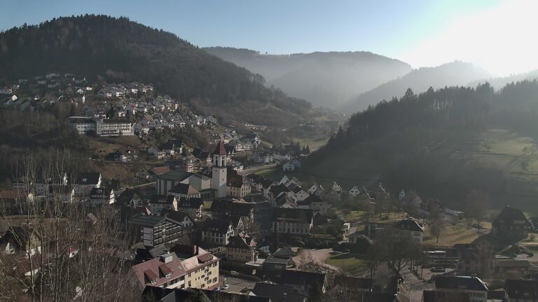 Dieses Bild zeigt eine Webcam-Aufnahme von Ottenhöfen, aufgenommen am Donnerstag, den 05.02.2026 um 14:40 Uhr