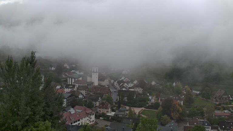 Dieses Bild zeigt eine Webcam-Aufnahme von Ottenhöfen, aufgenommen am Sonntag, den 18.10.2026 um 09:50 Uhr