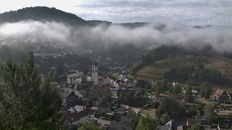 Dieses Bild zeigt eine Webcam-Aufnahme von Ottenhöfen, aufgenommen am Mittwoch, den 26.08.2026 um 09:50 Uhr